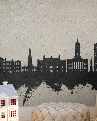Birkehead England Skyline Concrete Wallpaper