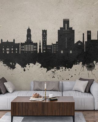 Birkehead England Skyline Concrete Wallpaper