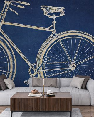 Blueprint Bicycle Scenic Wallpaper