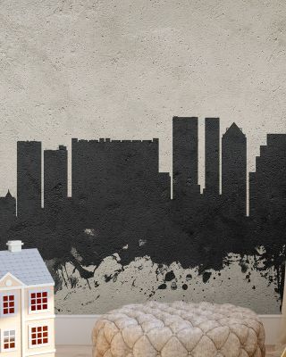 Cape Town Skyline Concrete Wallpaper