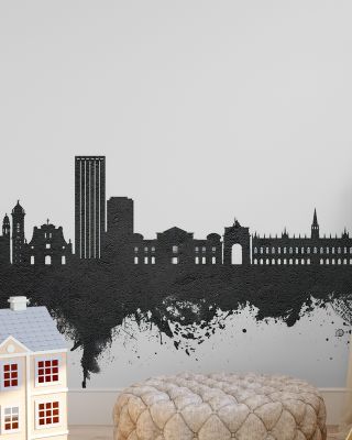Caracas Skyline Black & White Wallpaper