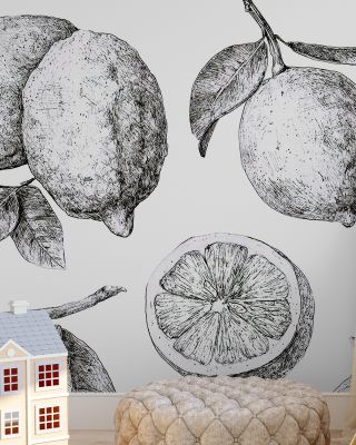 Citrus Citrus Floral Wallpaper
