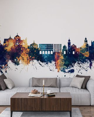 Córdoba Spain Skyline Blue & Bronze Wallpaper