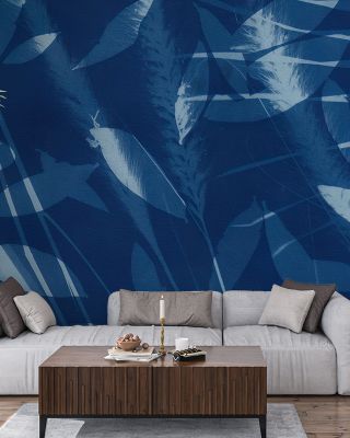 Cyanotype Scan Scenic Wallpaper