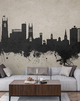 Derby England Skyline Concrete Wallpaper