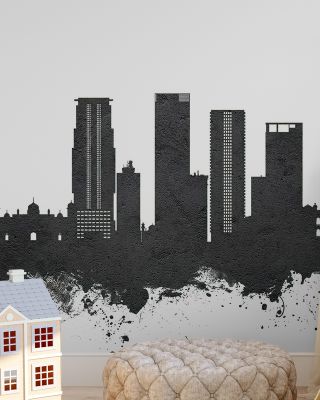 Dhaka Bangladesh Skyline Black & White Wallpaper