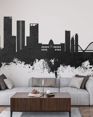 Dhaka Bangladesh Skyline Black & White Wallpaper