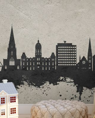 Fredericton Canada Skyline Concrete Wallpaper
