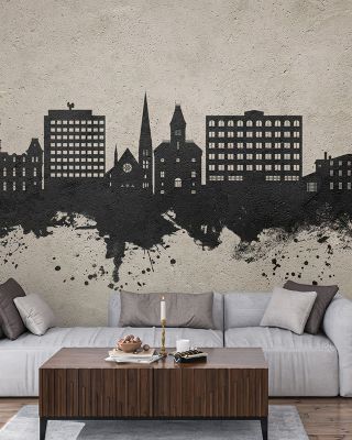 Fredericton Canada Skyline Concrete Wallpaper