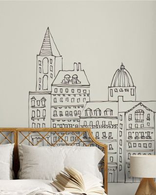 French Script Scenic Wallpaper