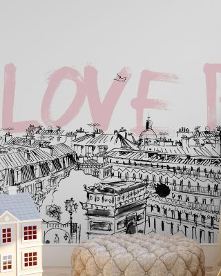 I Love Paris Rooftops Scenic Wallpaper