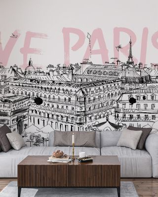I Love Paris Rooftops Scenic Wallpaper