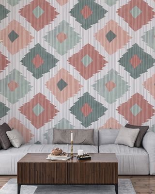 Ikat Pattern V Abstract Wallpaper