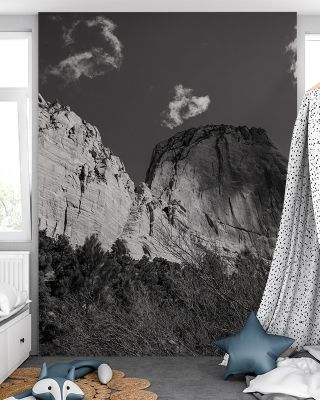 Kolob Canyons Black & White Scenic Wallpaper