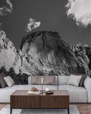 Kolob Canyons Black & White Scenic Wallpaper