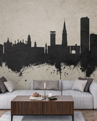 Leicester England Skyline Concrete Wallpaper