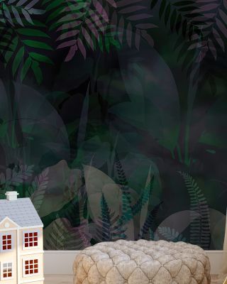 Liquid Tropic Floral Wallpaper