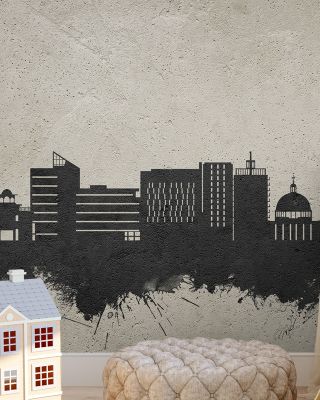 Milton Keynes England Skyline Concrete Wallpaper