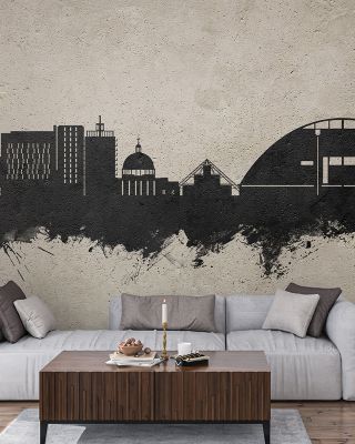 Milton Keynes England Skyline Concrete Wallpaper