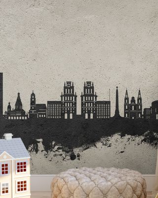 Minsk Belarus Skyline Concrete Wallpaper