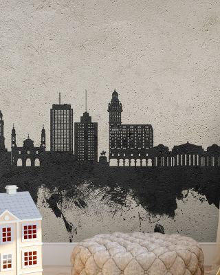 Montevideo Uruguay Skyline Concrete Wallpaper