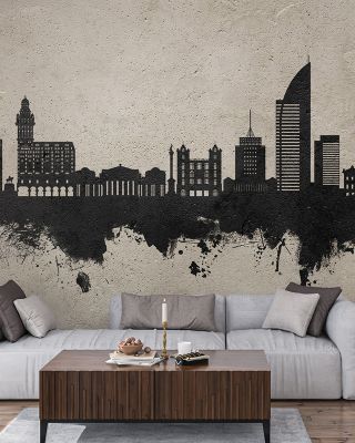 Montevideo Uruguay Skyline Concrete Wallpaper