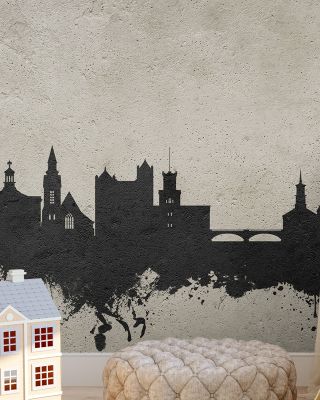 Nashua New Hampshire Skyline Concrete Wallpaper