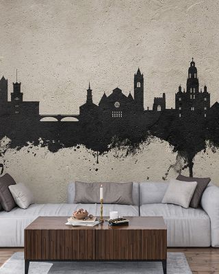 Nashua New Hampshire Skyline Concrete Wallpaper