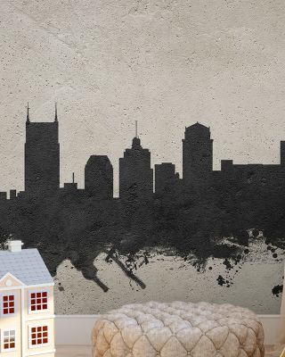 Nashville Tennessee Skyline Concrete Wallpaper