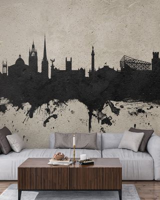 Newcastle England Skyline Concrete Wallpaper