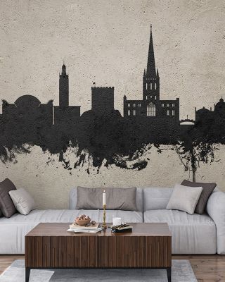 Norwich England Skyline Concrete Wallpaper