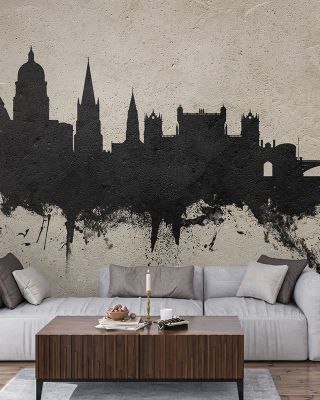 Nottingham England Skyline Concrete Wallpaper