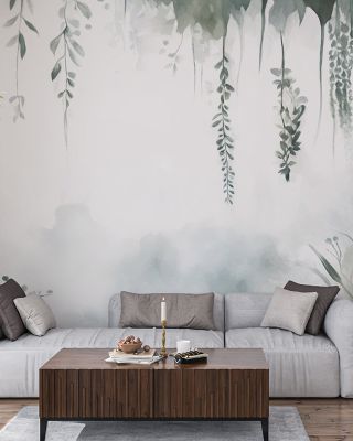 Painterly Hanging Gardens Soft Wallpaper
