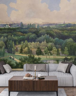 Park Views from a Balcony Scenic Wallpaper