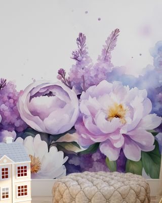 Peony Melody Bright Floral Wallpaper