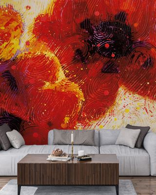 Perennial Intensity Floral Wallpaper