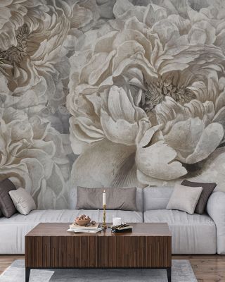 Pions Dream Peonies Floral Wallpaper