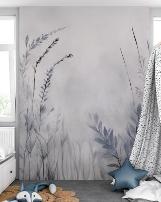Quiet Dreams Blue Abstract Wallpaper