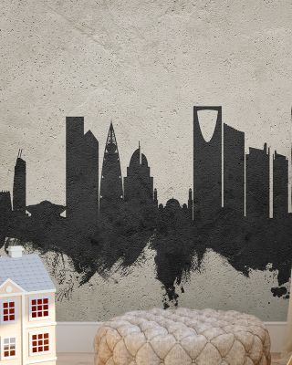 Riyadh Saudi Arabia Skyline Concrete Wallpaper