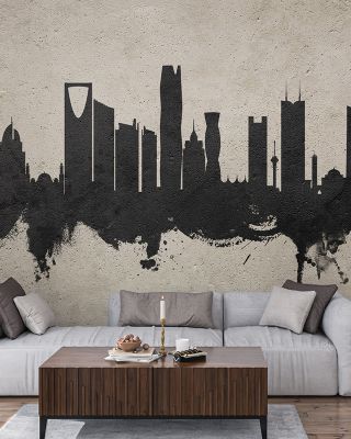 Riyadh Saudi Arabia Skyline Concrete Wallpaper