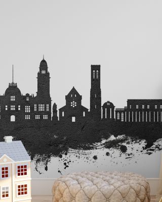 Royal Leamington Spa England Black & White Wallpaper
