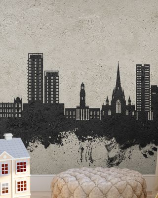 Salford England Skyline Concrete Wallpaper