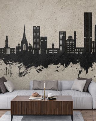Salford England Skyline Concrete Wallpaper