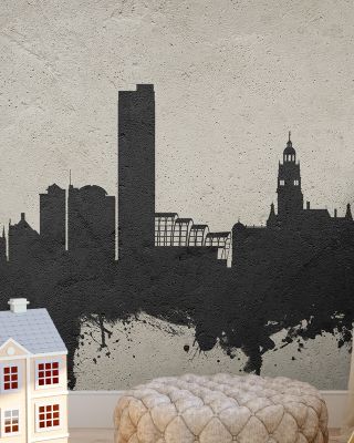 Sheffield England Skyline Concrete Wallpaper