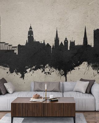 Sheffield England Skyline Concrete Wallpaper