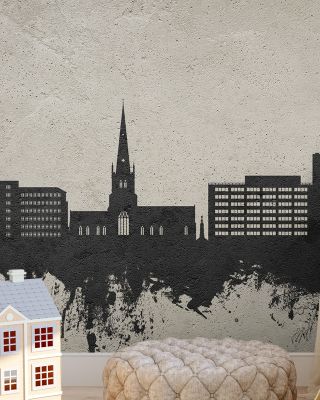 Solihull England Skyline Concrete Wallpaper