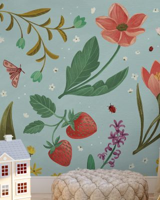 Spring Botanical Floral Wallpaper