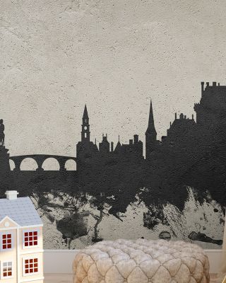 Stirling Scotland Skyline Concrete Wallpaper