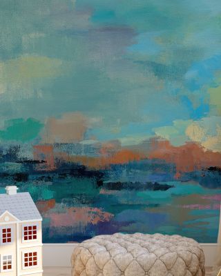 Summer Seaside Sketches Coastal Wallpaper