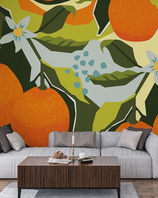 Sweet and Sour Clementine Fruit Wallpaper